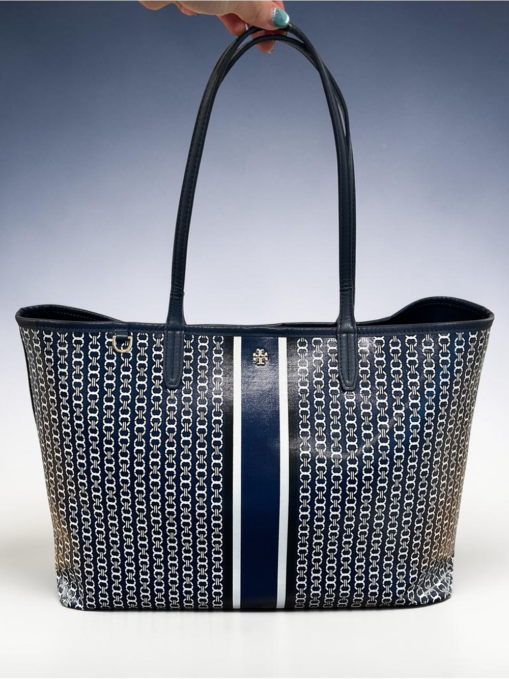 Tory Burch Gemini Link Navy